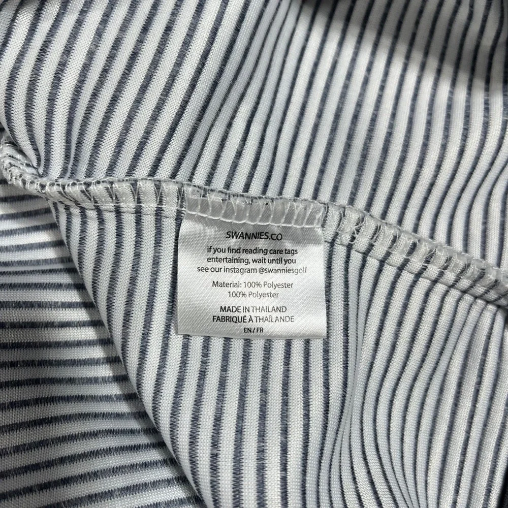 Swannies Golf Mens XXL Blue Ribbed Quarter Zip Pullover‎ Performance Sweatshirt